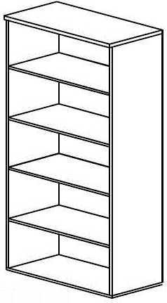 Стеллаж высокий / средний широкий
